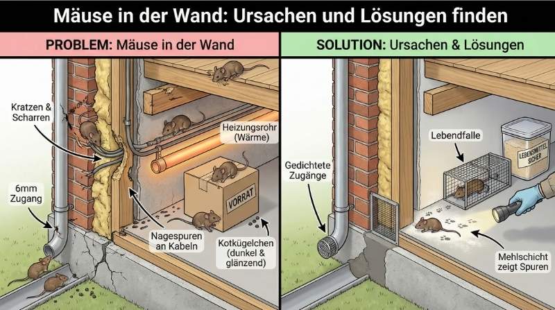 Mäuse in der Wand