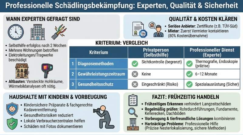 Professionelle Schädlingsbekämpfung und Einsatz von Experten